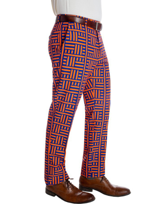 The Maze Daze | Orange And Blue Maze Pants