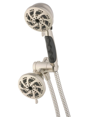 Multi Setting Fury Combo Dual Shower Head Brushed Nickel - Oxygenics