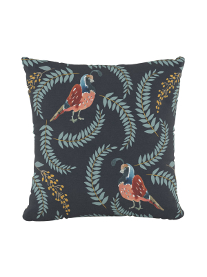 Quail Square Throw Pillow - Cloth & Company