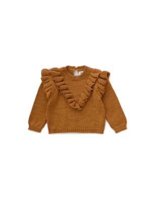 Oeuf Frou Frou Sweater In Ochre