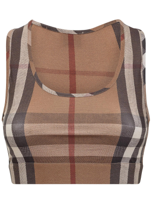 Burberry Vintage Check Scoop Neck Tank Top