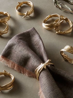 Sylvie Gold Napkin Rings Set Of 8