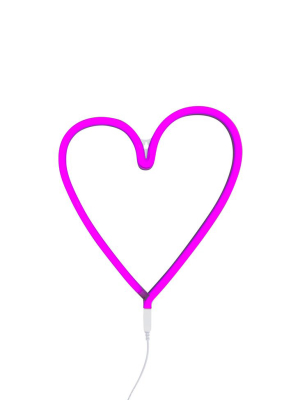 Pink Neon Heart Light