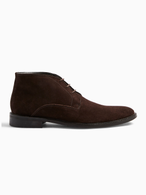 Brown Real Suede Chukka Boots