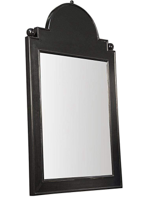 Noir Jess Hand Rubbed Black Mirror