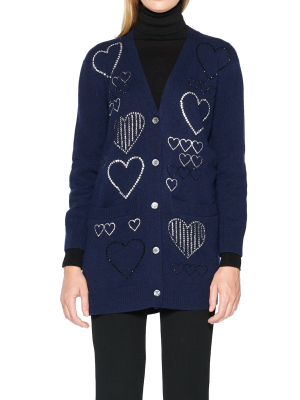 Hearts Cashmere Cardigan