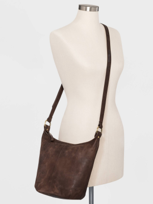 Bolo Leather Hobo Handbag - Brown