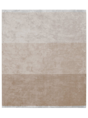 Byred Yama Hand Knotted Rug In Beige Design By Second Studio