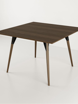 Clarke Large Square Dining Table - Walnut