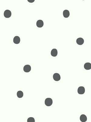 Dots Peel & Stick Wallpaper In Black By Roommates For York Wallcoverings