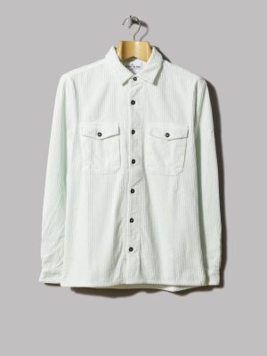 Stone Island Two Pocket Cord Overshirt (light Green)