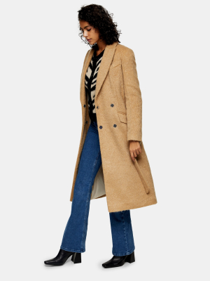 Camel Manhattan Belted Coat