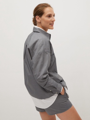 Chest-pocket Cotton Shirt