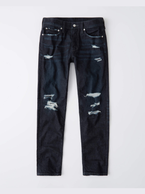 Ripped Skinny Taper Jeans