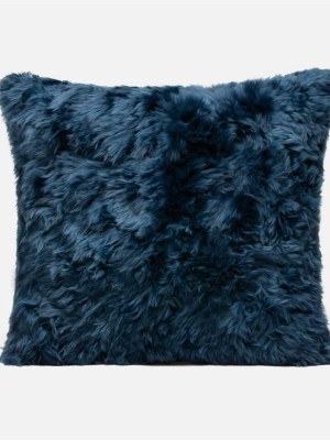 Lily Dark Navy Alpaca Pillow Square