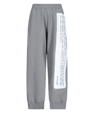 Mm6 Maison Margiela Description Print Jogger Pants