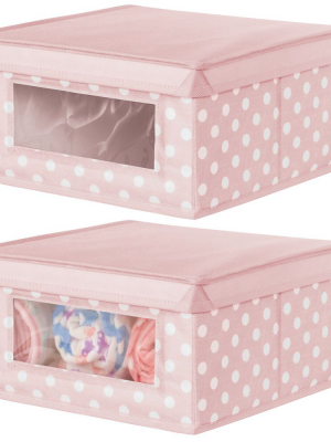 Mdesign Soft Fabric Child/kid Storage Organizer Box - 2 Pack