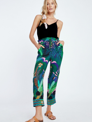 Farm Rio Tropique Embroidered Pants