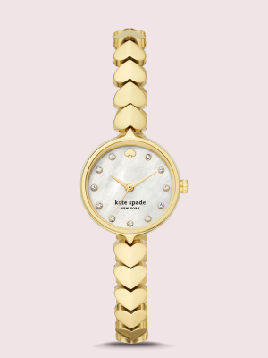 Hollis Gold-tone Stainless Steel Hearts Watch