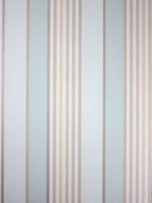 Marylebone Wallpaper In Turquoise And Tan From The Strand Collection By Osborne & Little