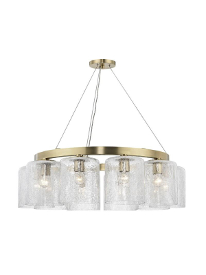 Charles 10 Light Chandelier Aged Brass