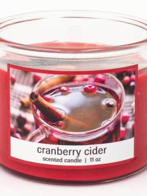 11oz Glass Jar 3-wick Cranberry Cider Candle