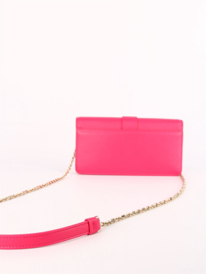 Roger Vivier Viv' Lacquered Buckle Clutch Bag