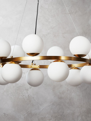 Bubbles Brass Ring Pendant Light