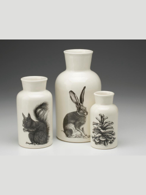 Laura Zindel Ceramic Woodland Animals Jar