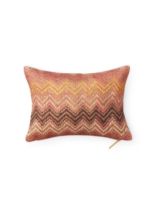 Rouge Herringbone Kilim - Lumbar Pillow