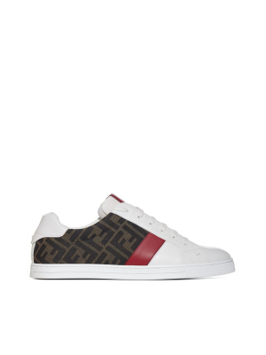 Fendi Ff Motif Panelled Sneakers