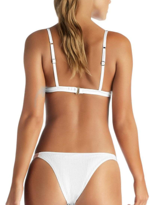 Vitamin A Ecorib Carmen Bikini Bottom In White