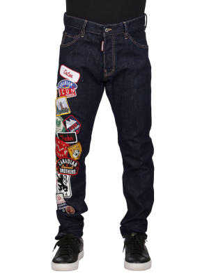 Dsquared2 Patchwork Slim Leg Jeans