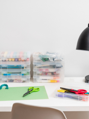 Iris 9pk Medium Modular Supply Case Clear