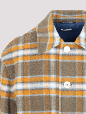 Marni Check Buttoned Shirt Jacket