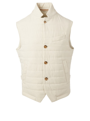 Nylon Button Down Vest