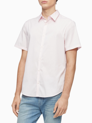 Stretch Cotton Solid Button-down Shirt