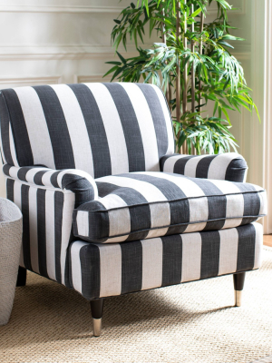 Chloe Club Chair Black/white - Safavieh