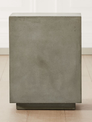 Matter Grey Cement Square Side Table