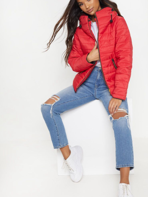 Mara Red Puffer Jacket