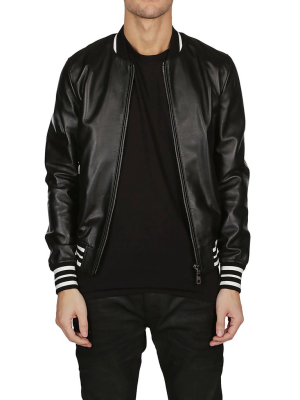 Dolce & Gabbana Leather Bomber Jacket