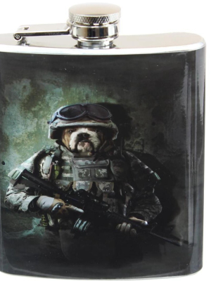 Just Funky Combat Marine Dog 7oz Flask