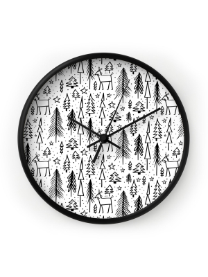 Heather Dutton Winter Wonderland White Round Clock By Deny Designs.