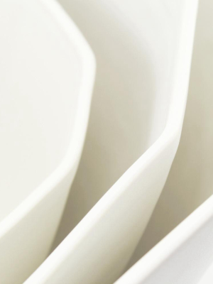 Nesting Bowl Set - Silk White Satin Matte