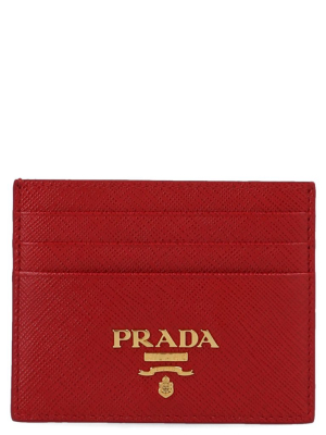 Prada Logo Plaque Cardholder