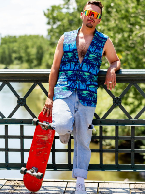 Elvis Lives | Blue Hawaiian Sleeveless Blazer