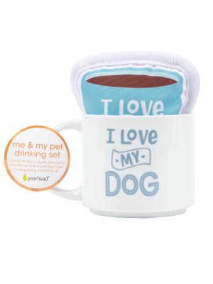 Pearhead Me And My Pet Mug And Toy Gift Set - I Love My Dog