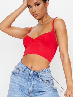 Basic Red Jersey Bralet