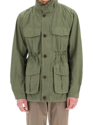 Barbour Logo Embroidered Military Jacket