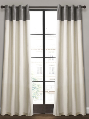 84" X 52" Milo Linen Window Curtain Panels Set - Lush Décor